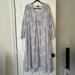 Summersalt Lavender Floral Long Sleeve Dress